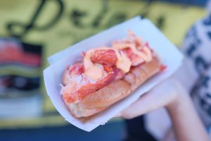 eat lobster roll at Beaches And Cream Disney